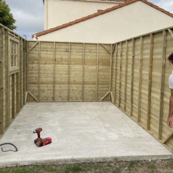 Abri de jardin en bois Toit Terrasse avec auvent